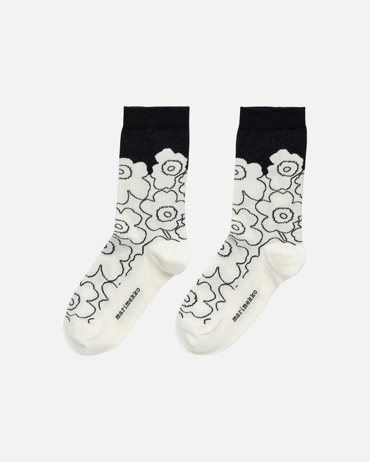linjaus piirto unikko socks - black/white