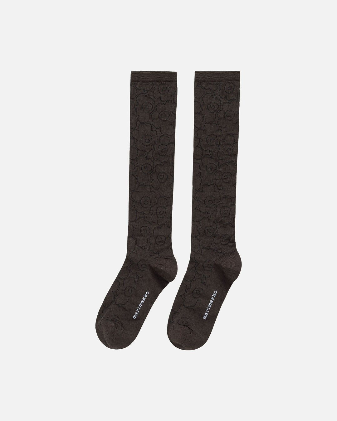 maalaus piirto unikko knee socks - chocolate