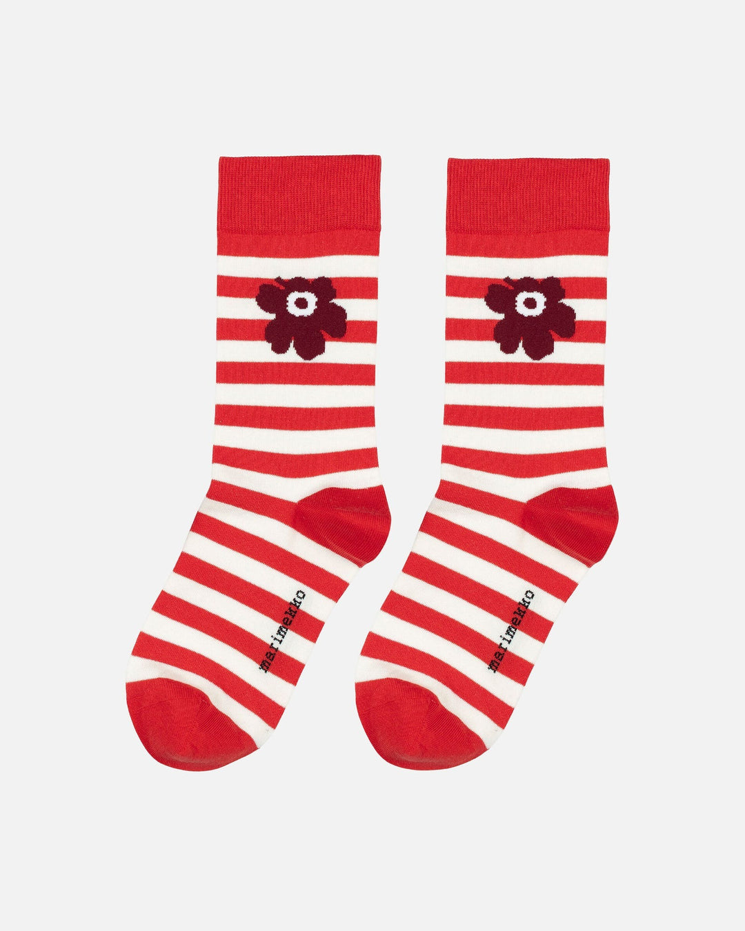kioski kasvaa tasaraita unikko socks - red