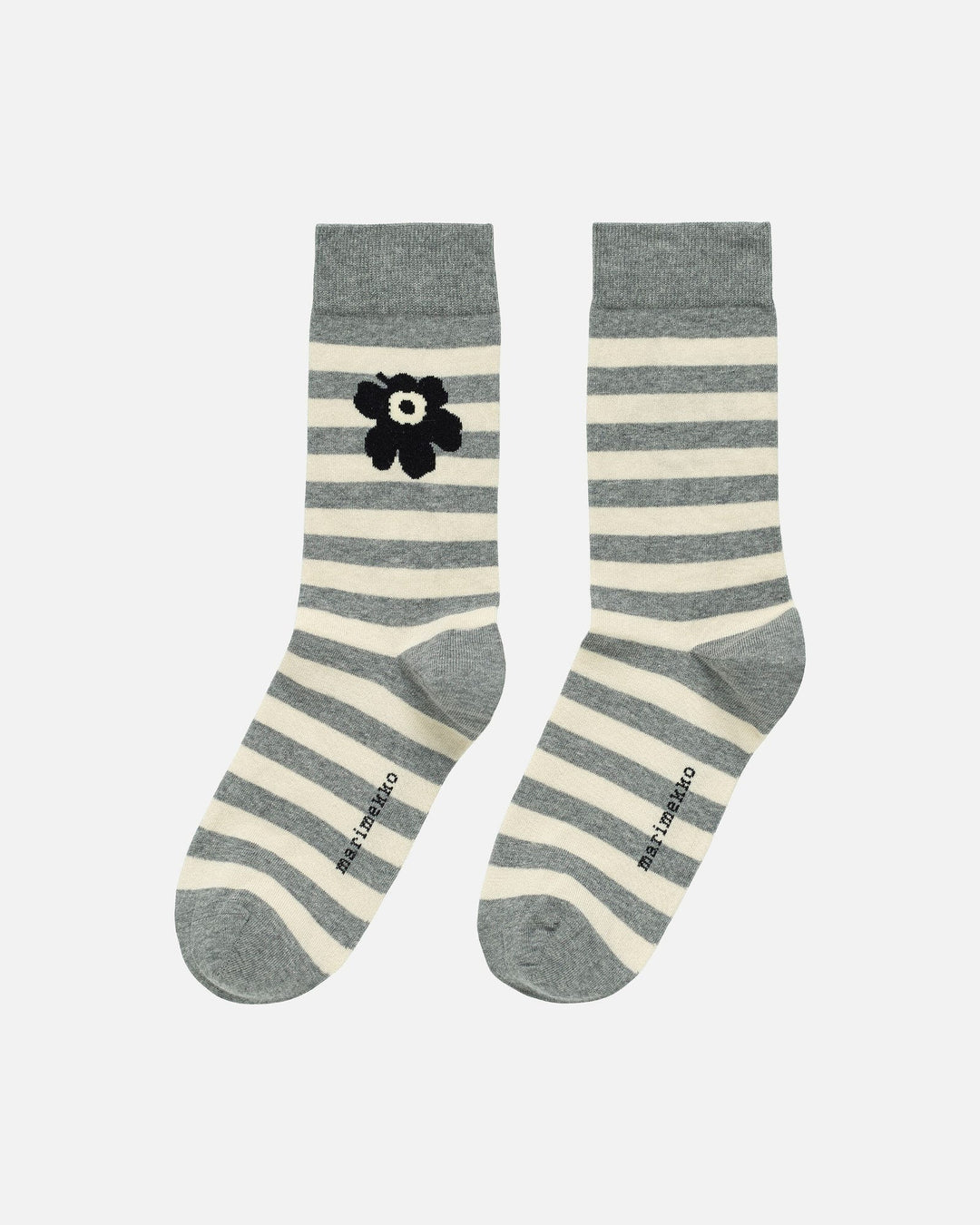 kioski kasvaa tasaraita unikko socks - grey