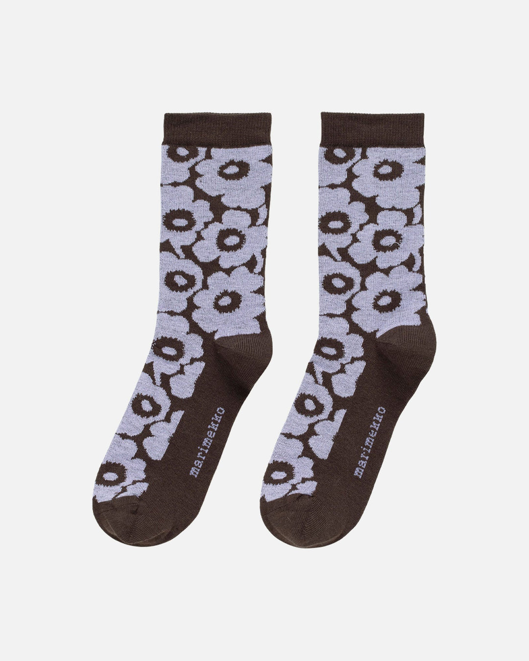 makeinen unikko kids socks - brown/purple
