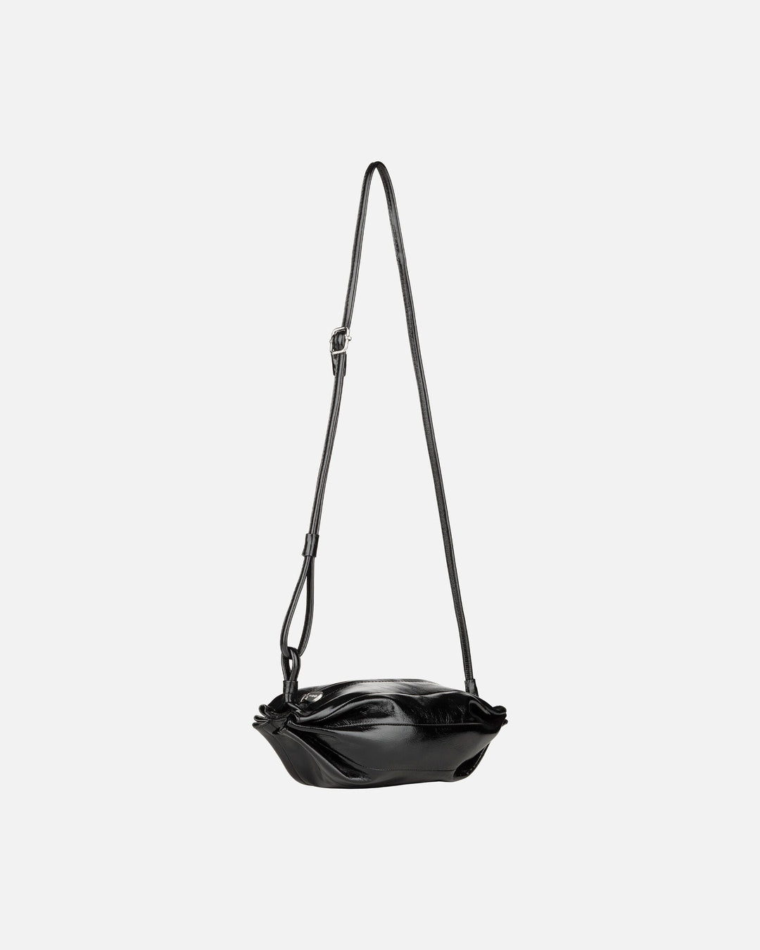 pikku karla patent leather bag - black