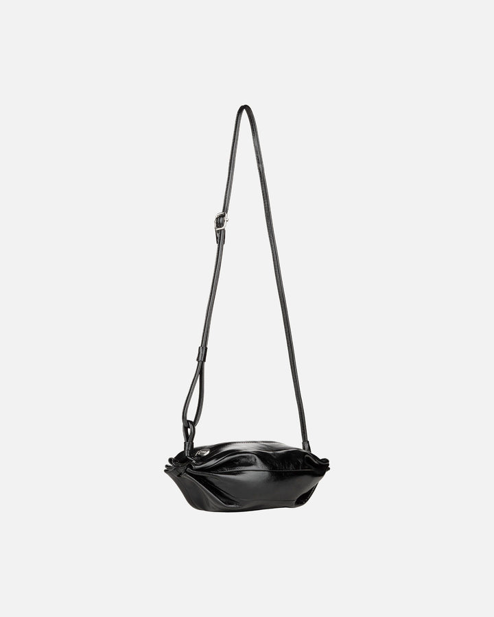 pikku karla patent leather bag - black