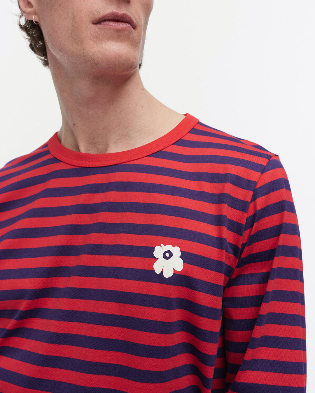 kioski tasaraita unisex jersey longsleeve shirt - red/blue