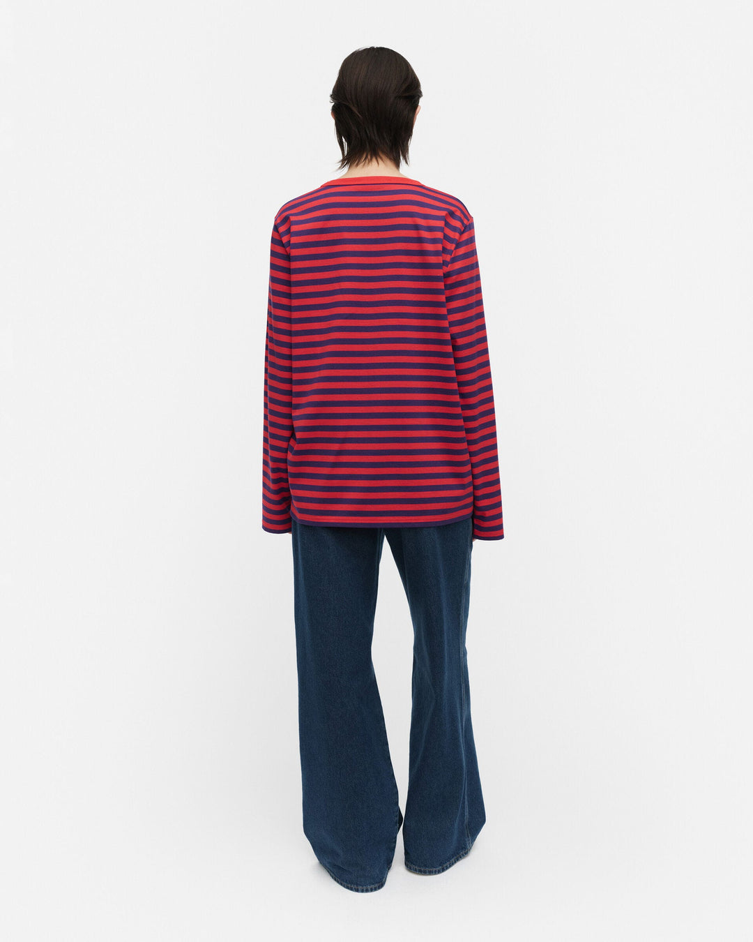 kioski tasaraita unisex jersey longsleeve shirt - red/blue