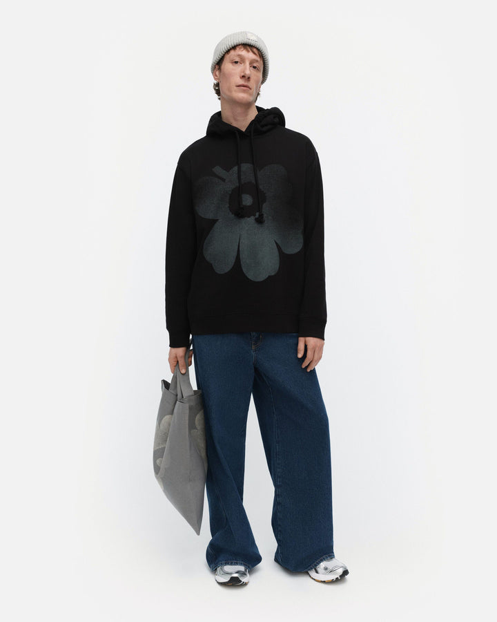 kioski teesi unikko placement hoodie - black