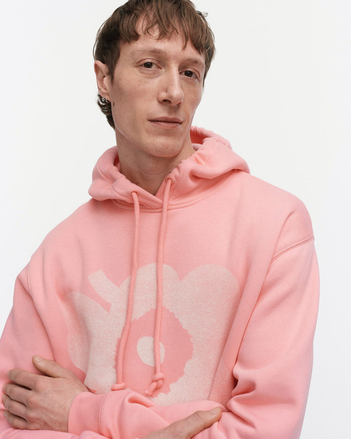 kioski teesi unikko placement hoodie - pink