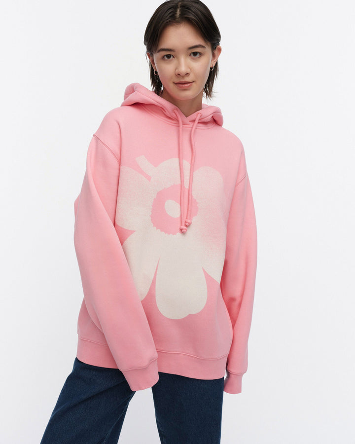 kioski teesi unikko placement hoodie - pink
