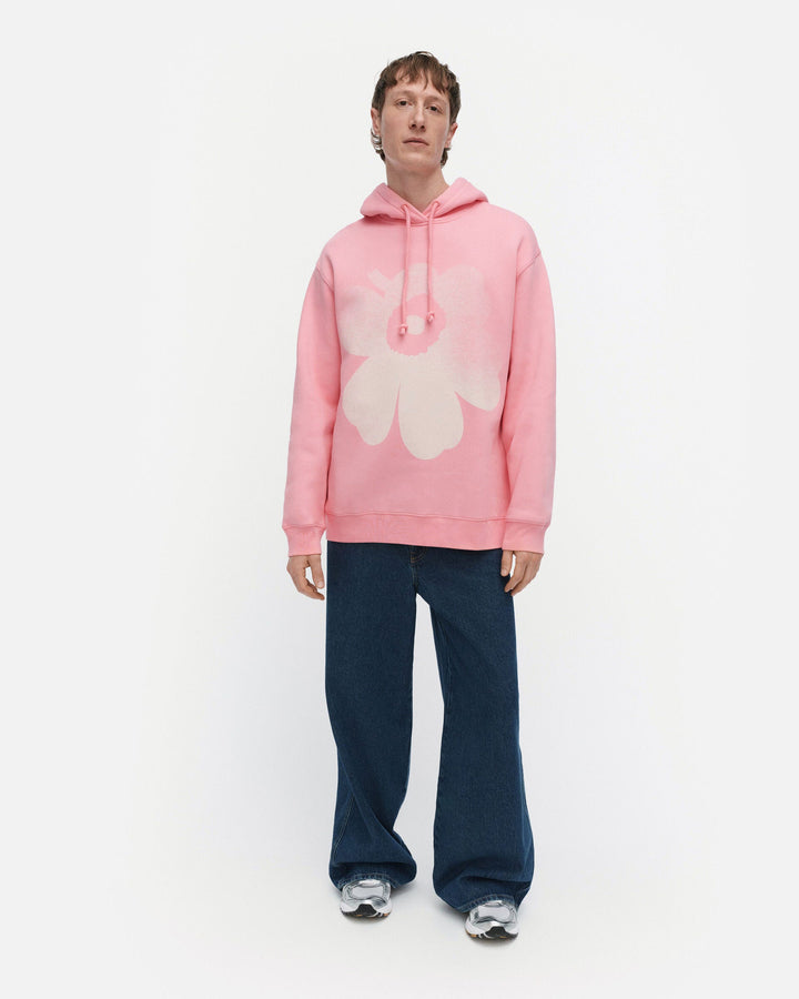 kioski teesi unikko placement hoodie - pink