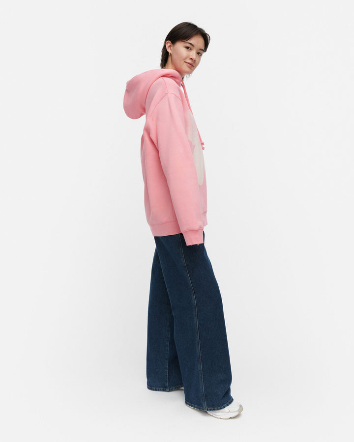kioski teesi unikko placement hoodie - pink