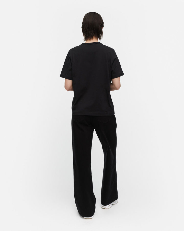 kioski erna unikko placement t-shirt - black