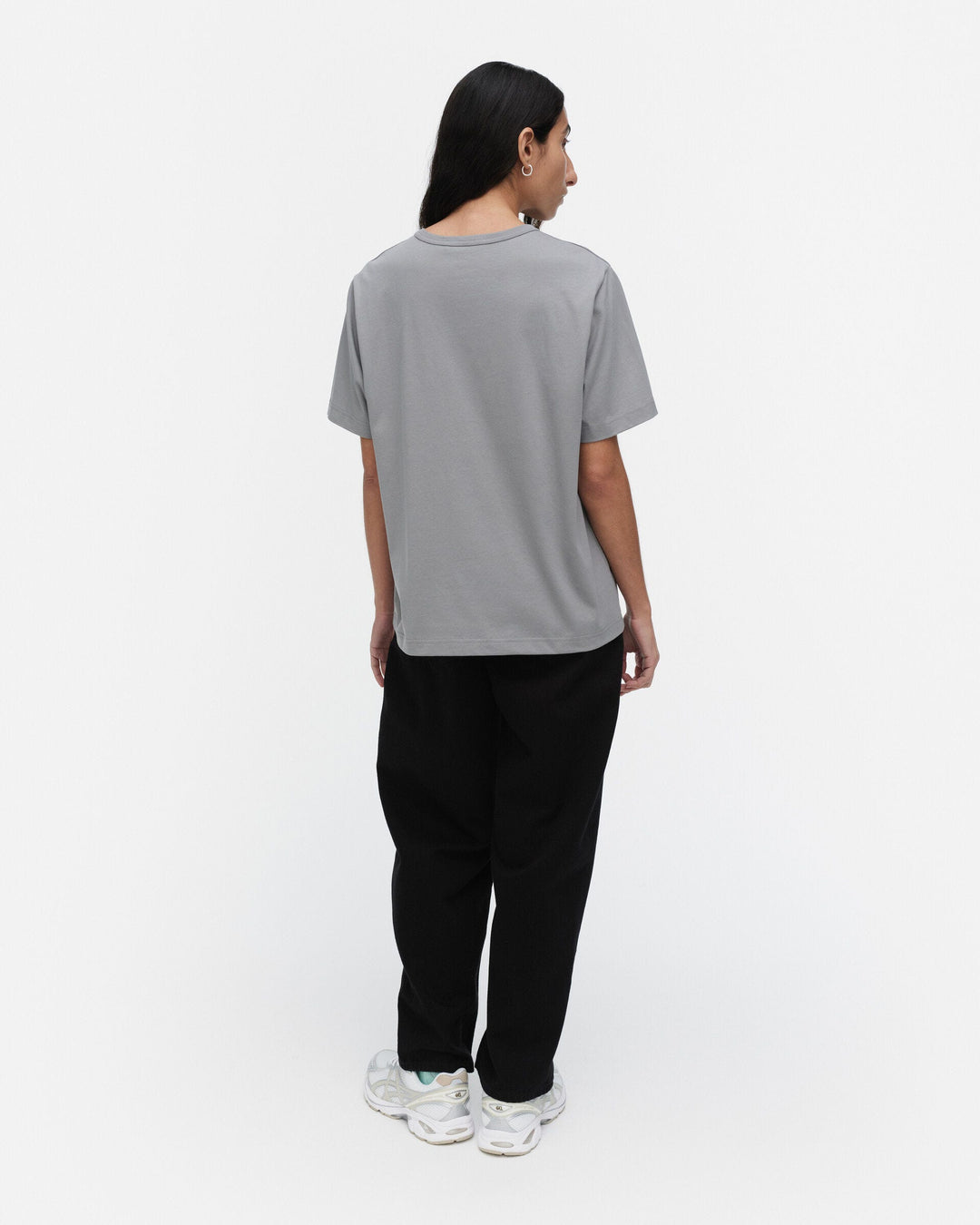 kioski erna unikko placement t-shirt - grey