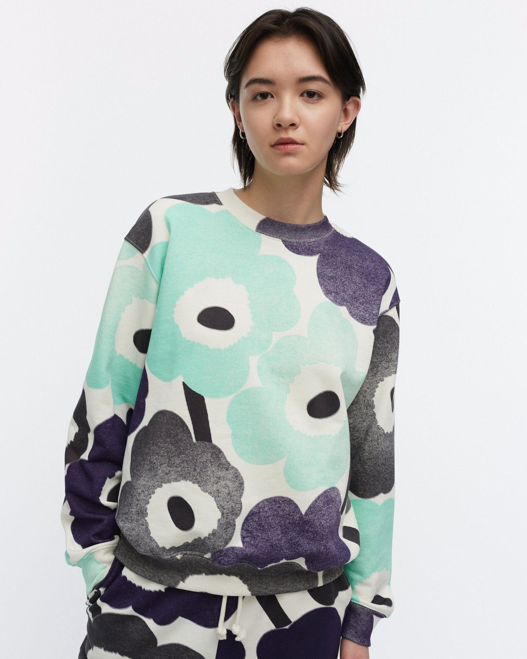 kioski leiot unikko sweatshirt - seafoam/purple