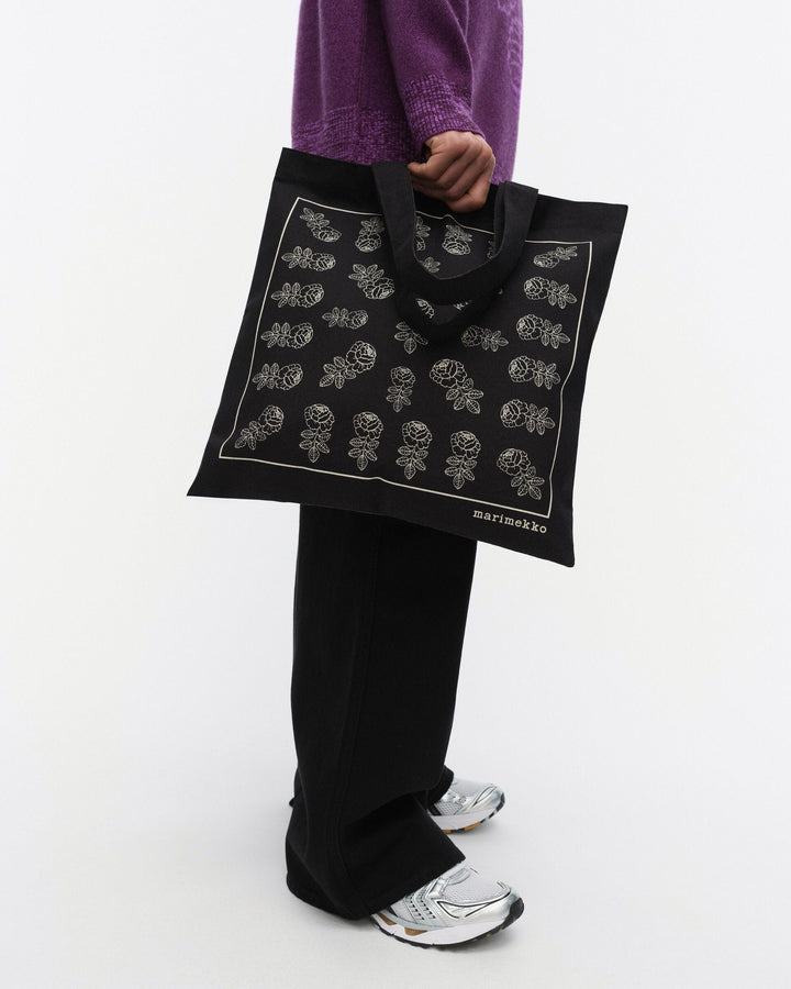 vankka vihkiruusu placement tote bag - black/white