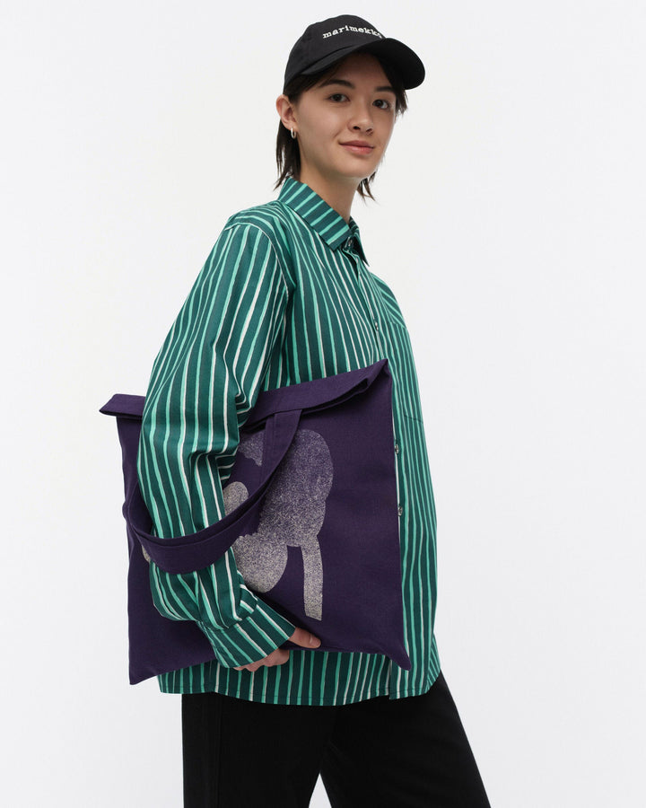 vankka unikko placement tote bag - purple