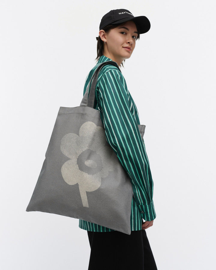 vankka unikko placement tote bag - light grey