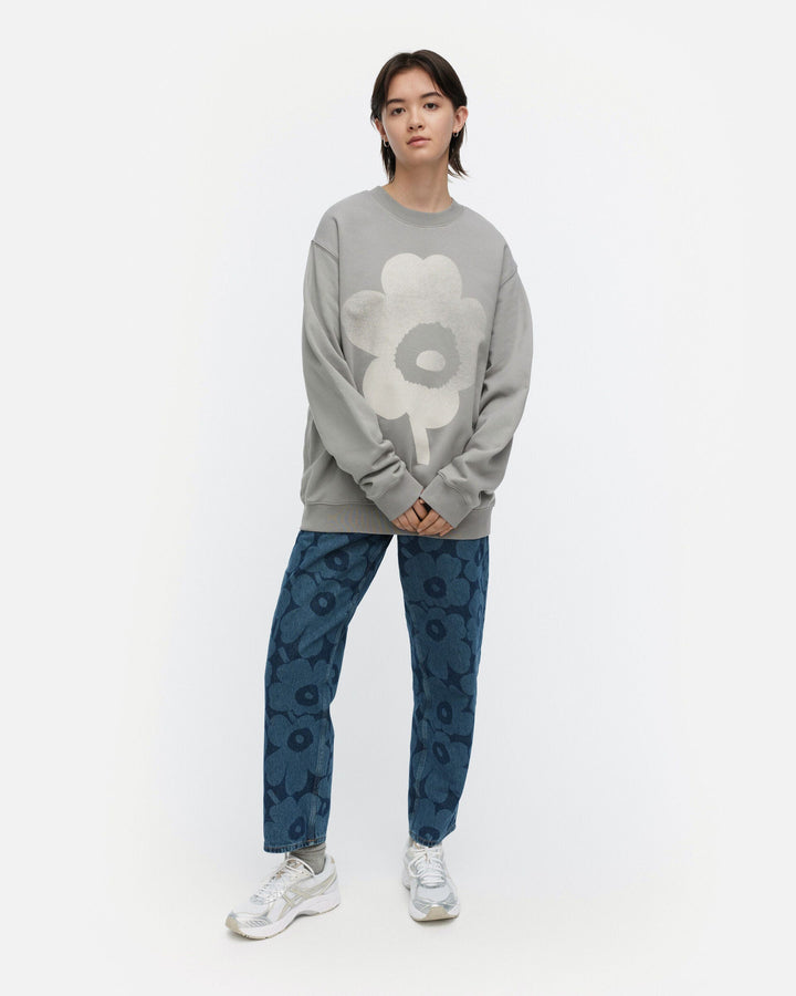 loisto unikko placement sweatshirt - grey