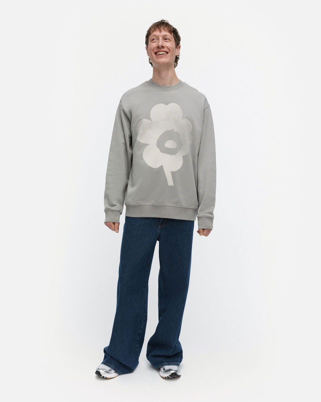 loisto unikko placement sweatshirt - grey