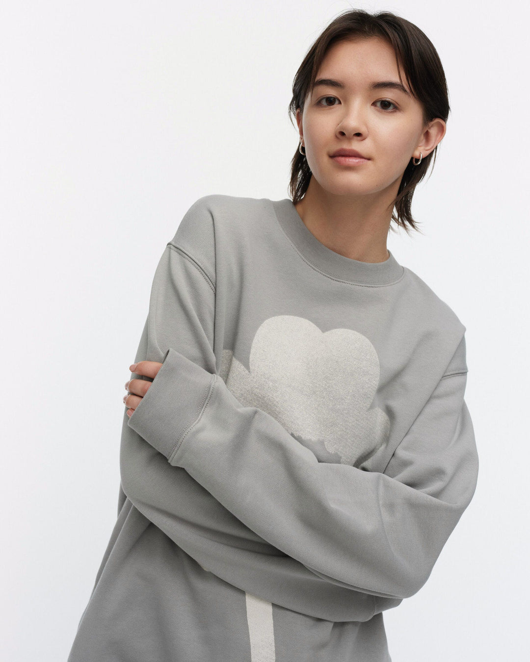 loisto unikko placement sweatshirt - grey