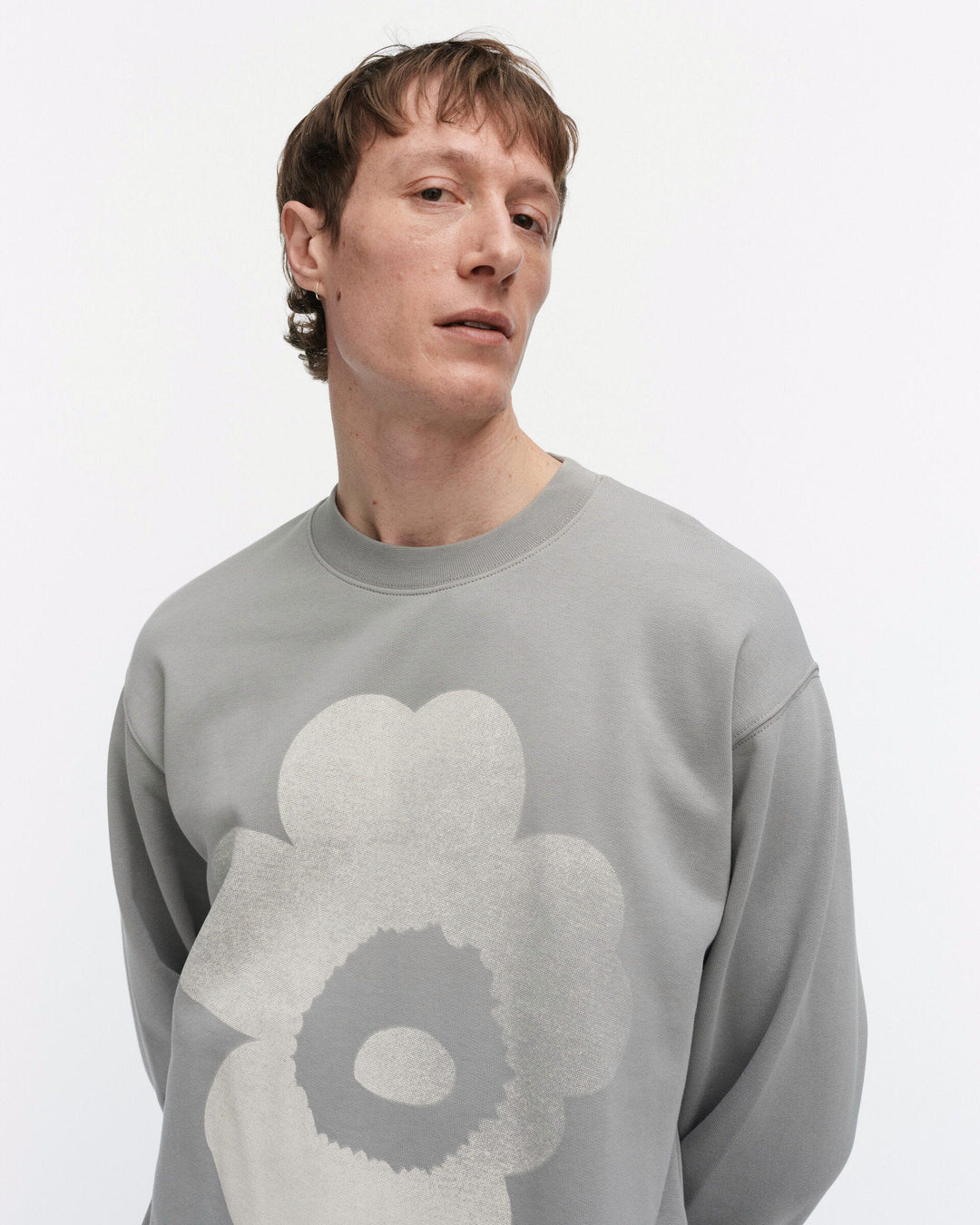 loisto unikko placement sweatshirt - grey