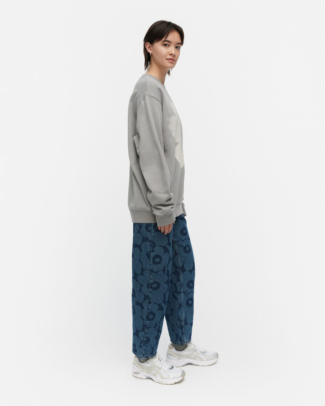 loisto unikko placement sweatshirt - grey