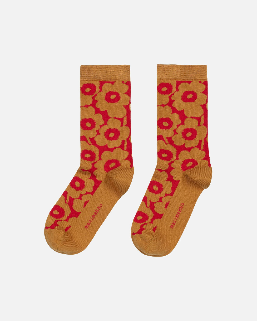 linjaus unikko socks - red/tan