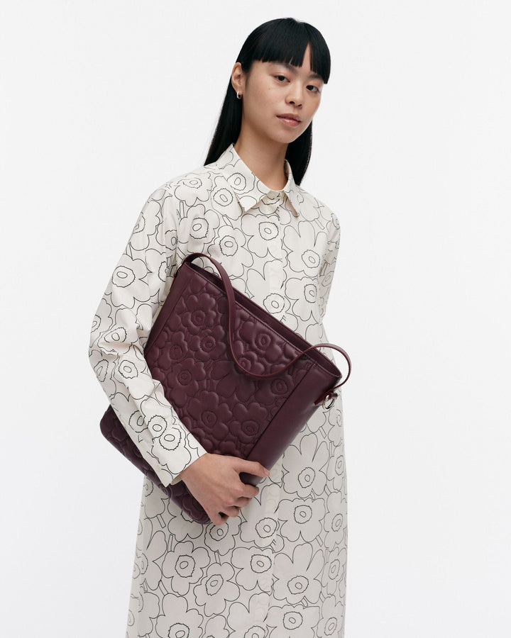 gratha unikko tote shoulder bag - berry