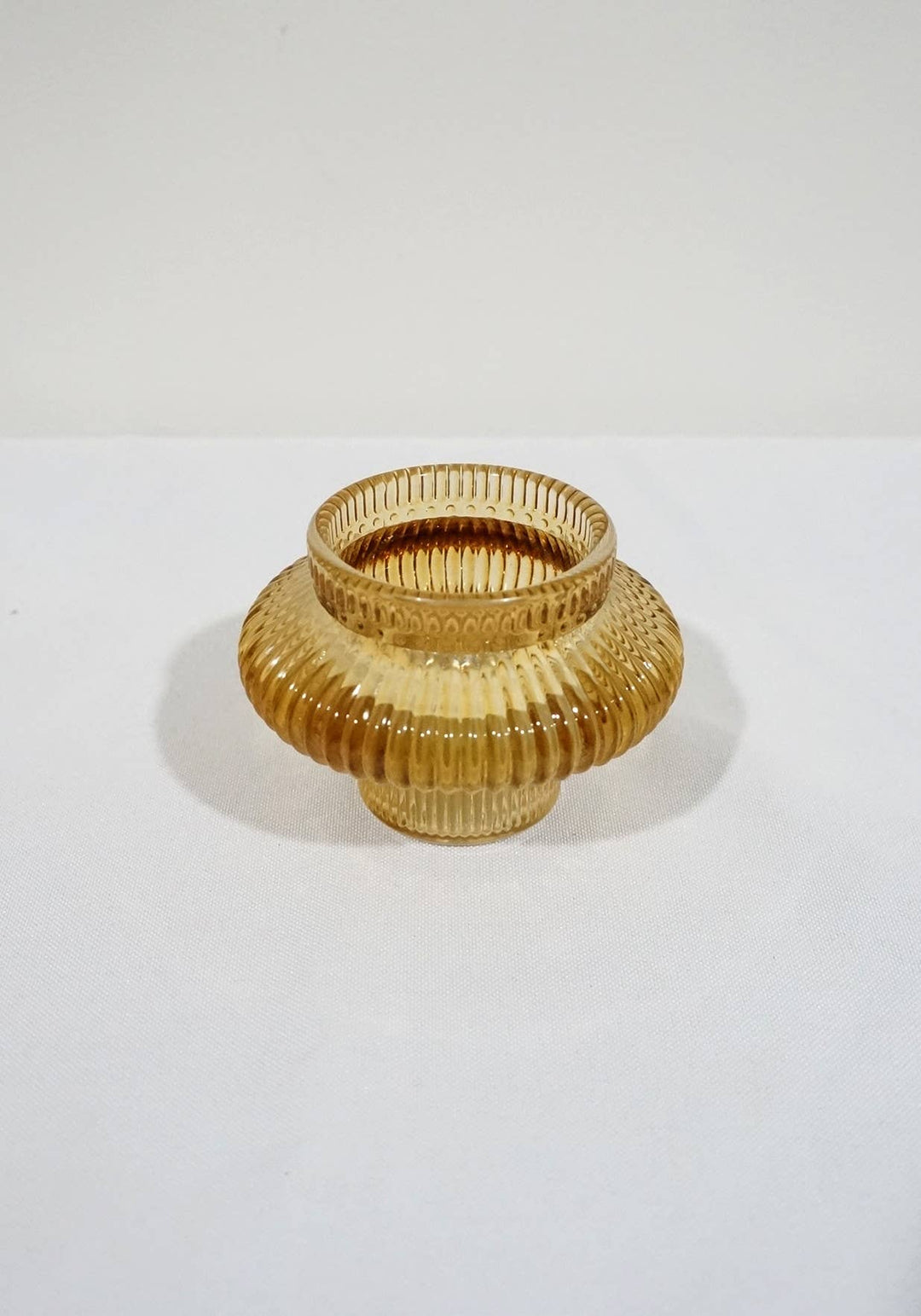 Double Sided Glass Candle Holder - Rounded Edge