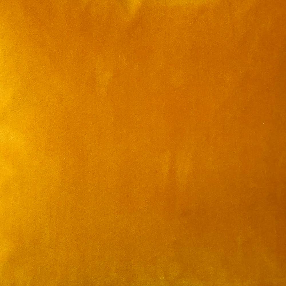Castello Deep Yellow Velvet Throw Pillow, 20"x20"