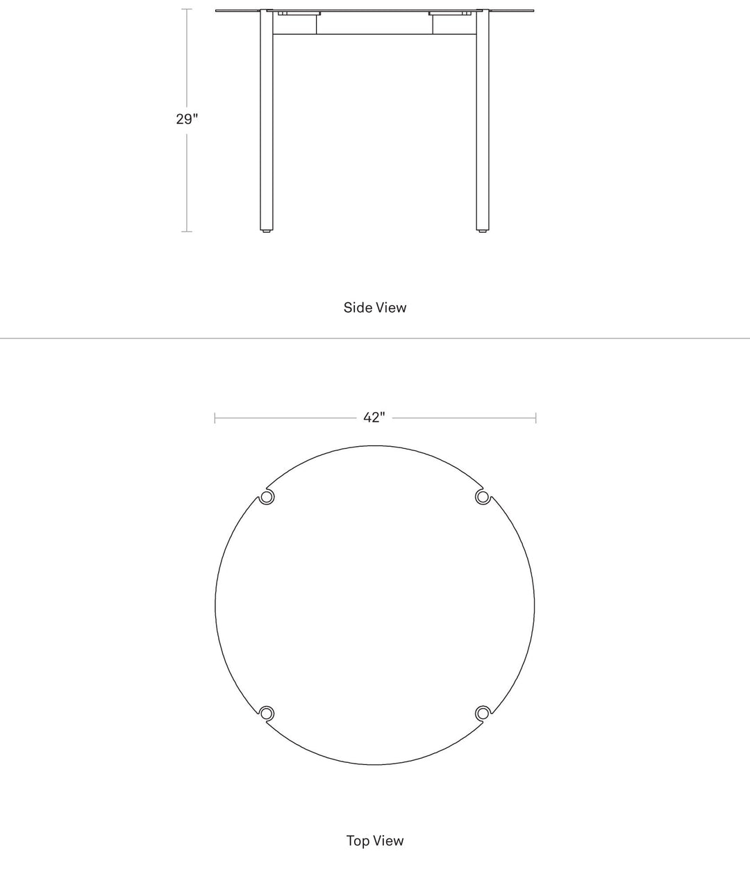 Comeuppance 42" Round Dining Table