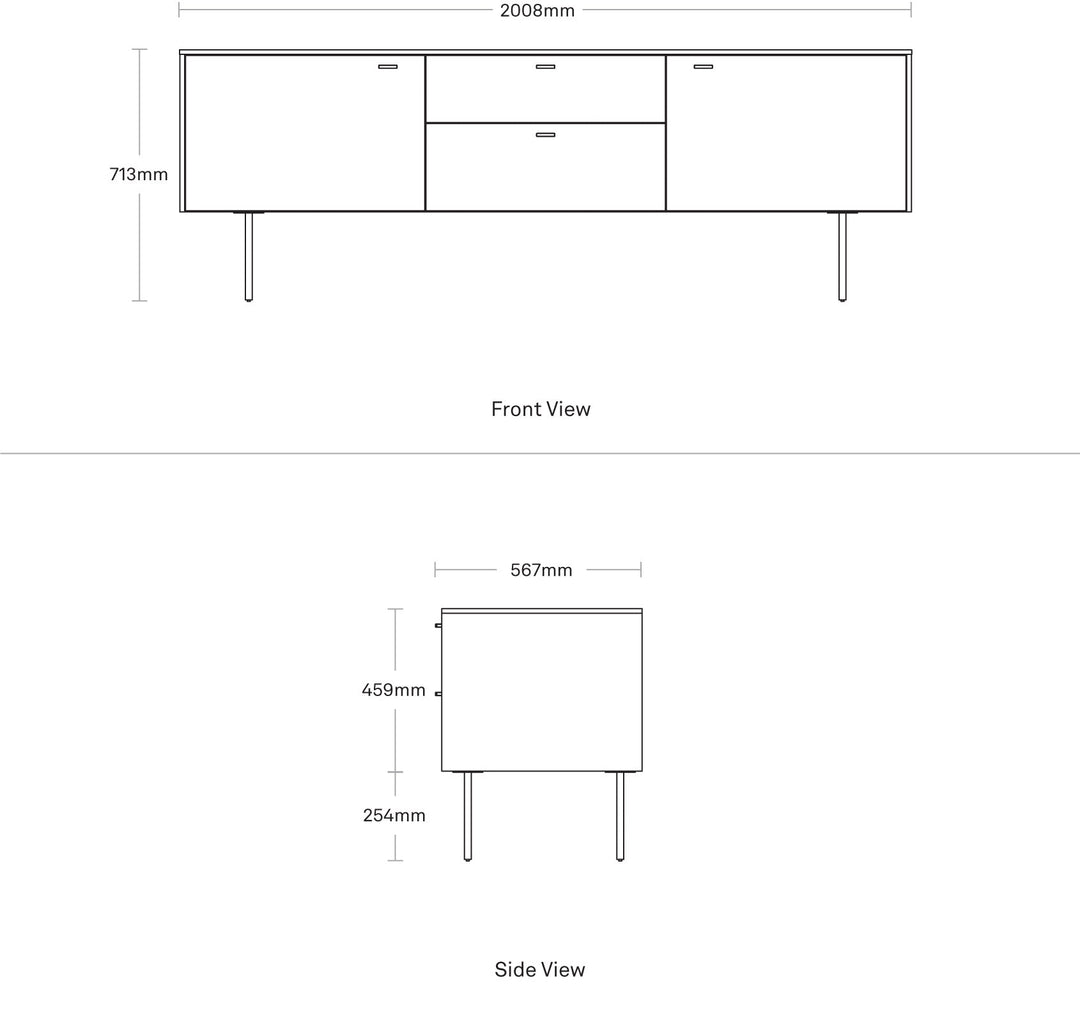 Fable 2 Door / 2 Drawer Console