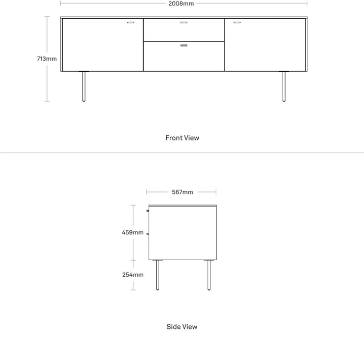 Fable 2 Door / 2 Drawer Console