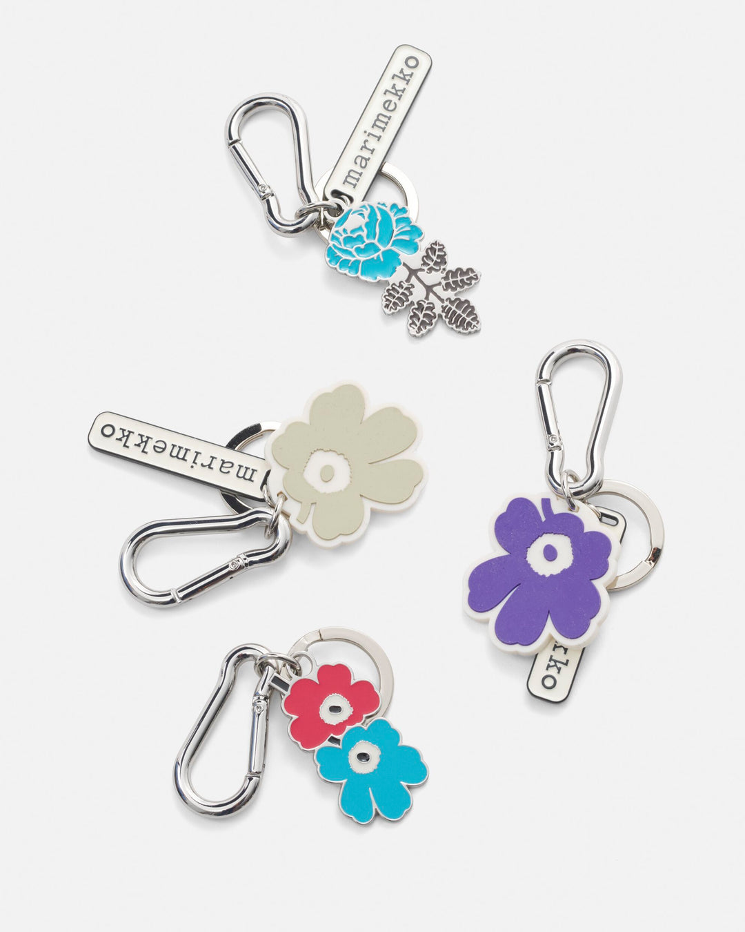 puhallus unikko keychain - cerulean/red