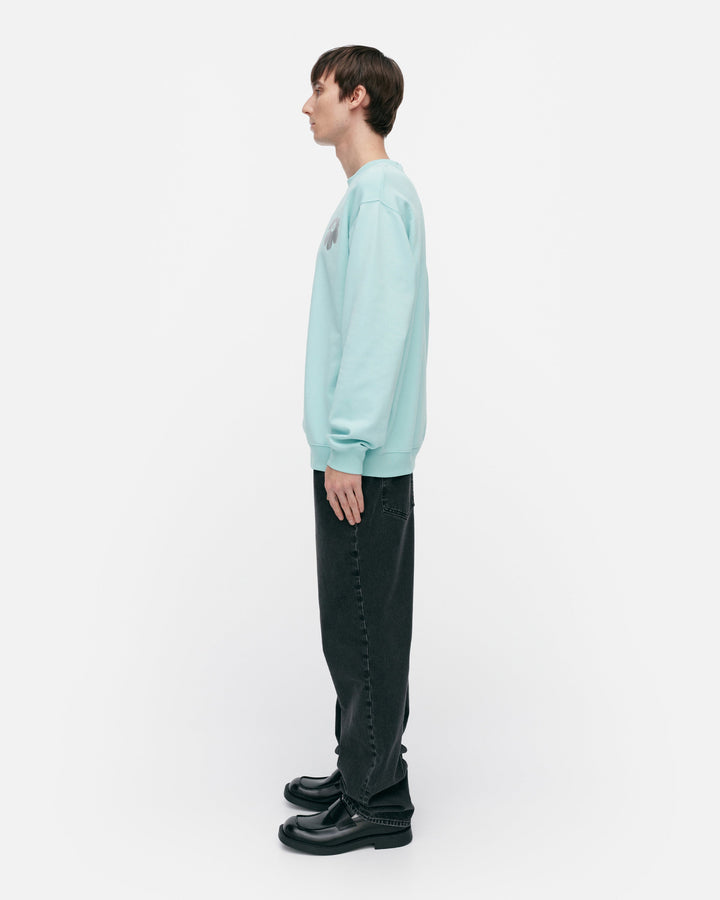 kioski loisto unikko sweatshirt - turquoise