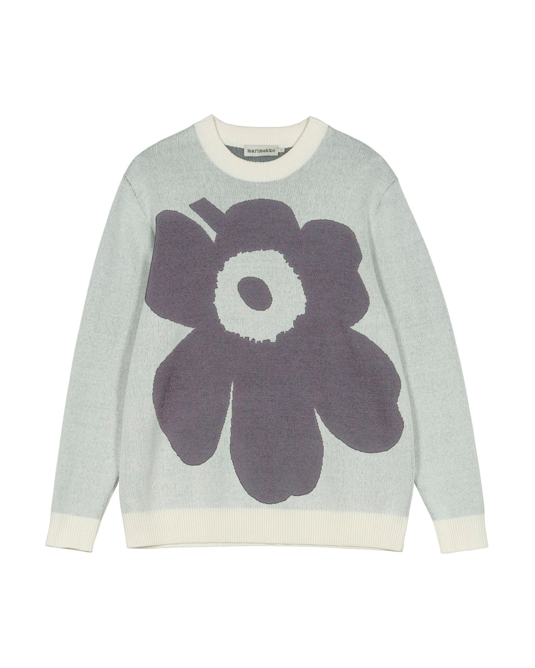 kioski lasi unikko knitted pullover - grey/white