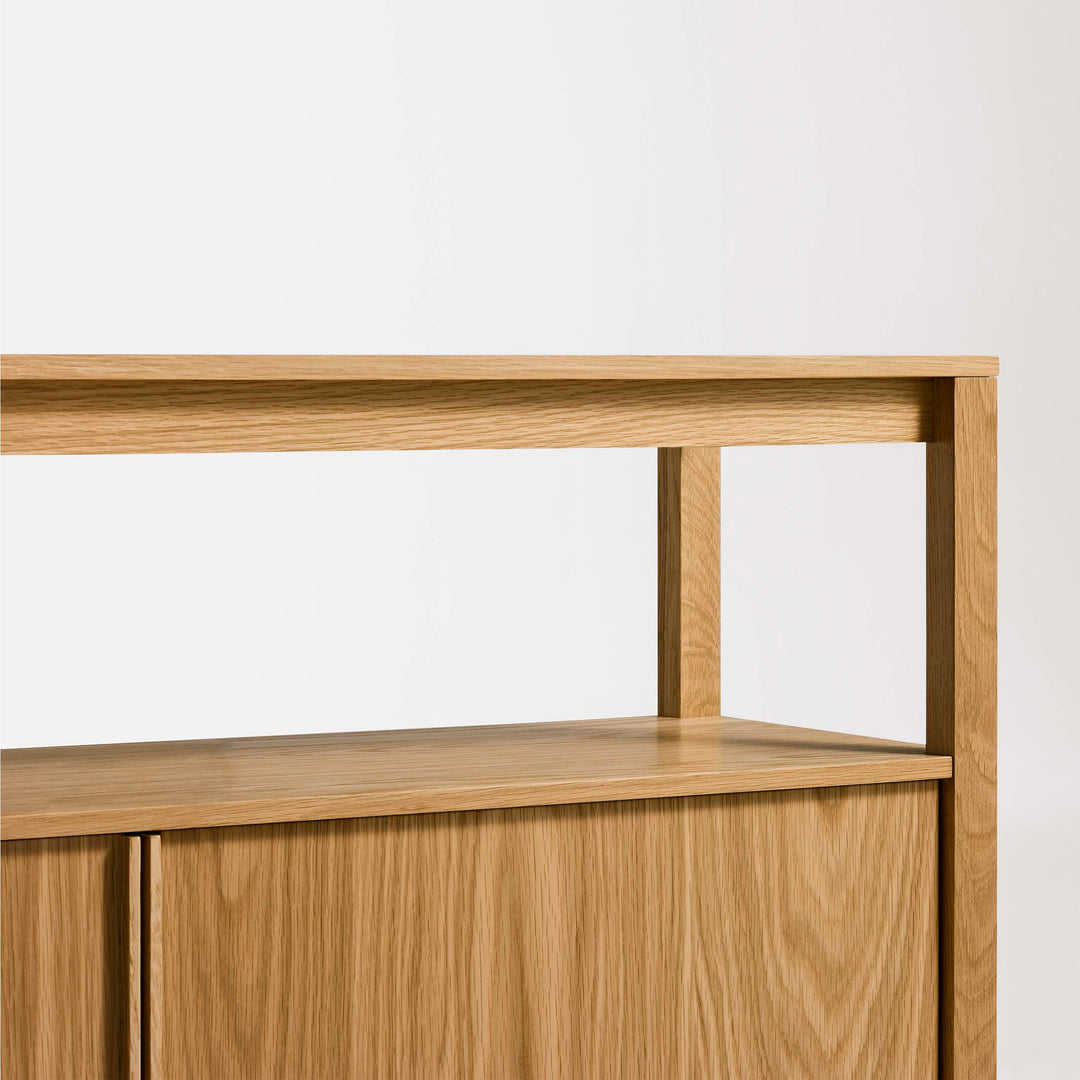 Open Plan Long and Low Bookcase with Storage