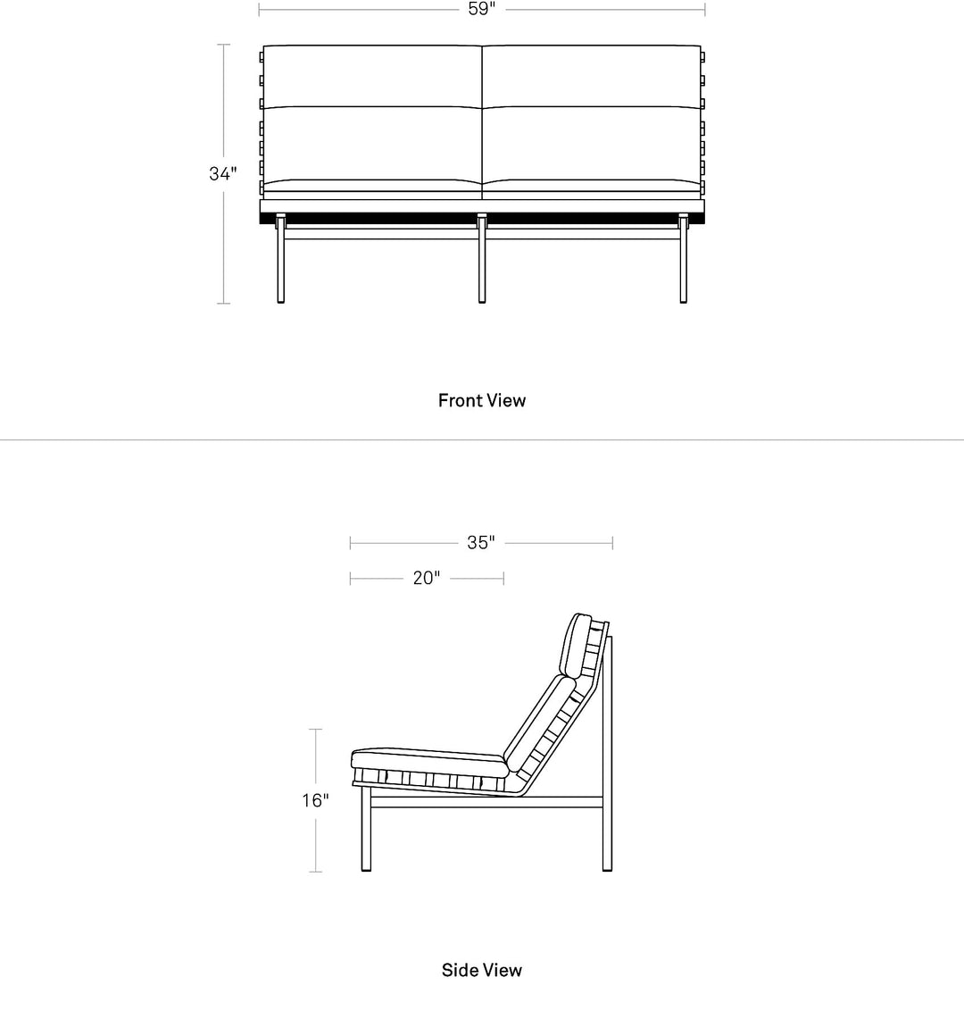 Perch Outdoor 2 Seat Sofa