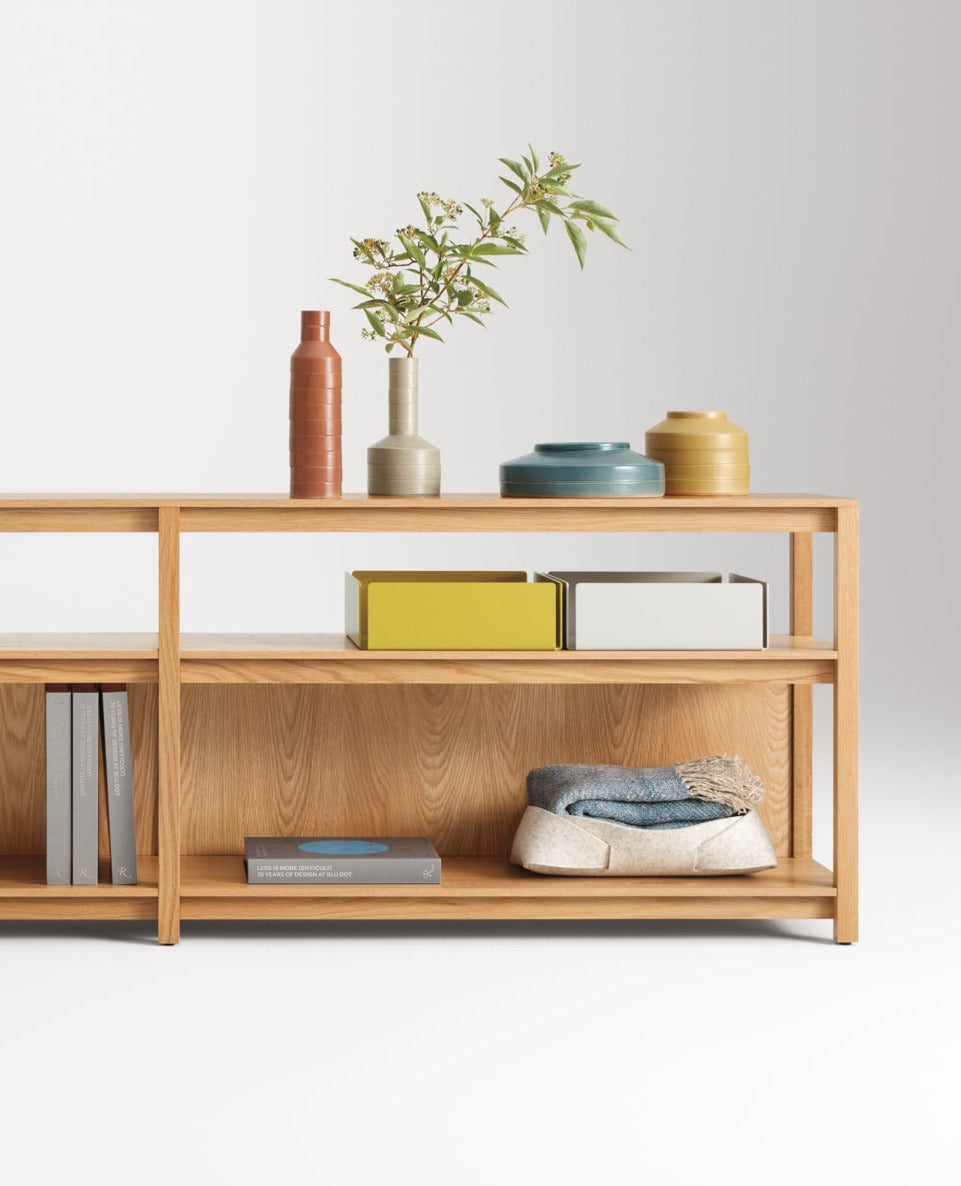 Open Plan Long and Low Bookcase