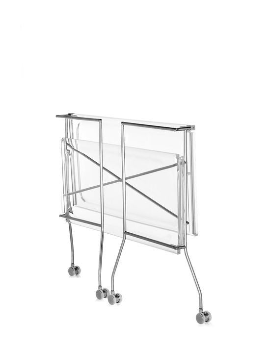 Flip folding tray