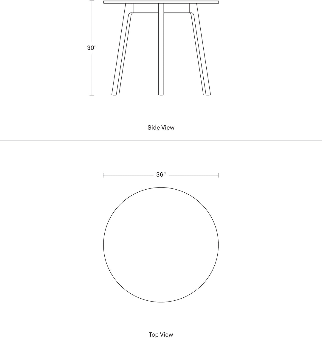 Apt 36" Round Café Table