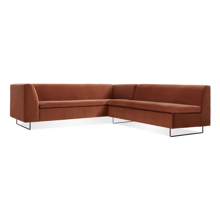 Bonnie and Clyde Velvet Sectional Sofa