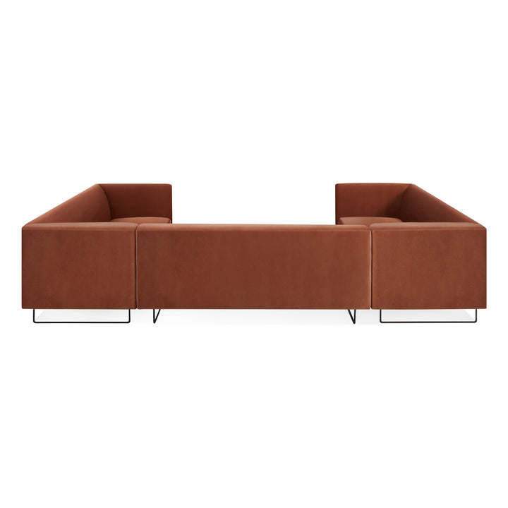 Bonnie and Clyde U-Shaped Velvet Sectional Sofa