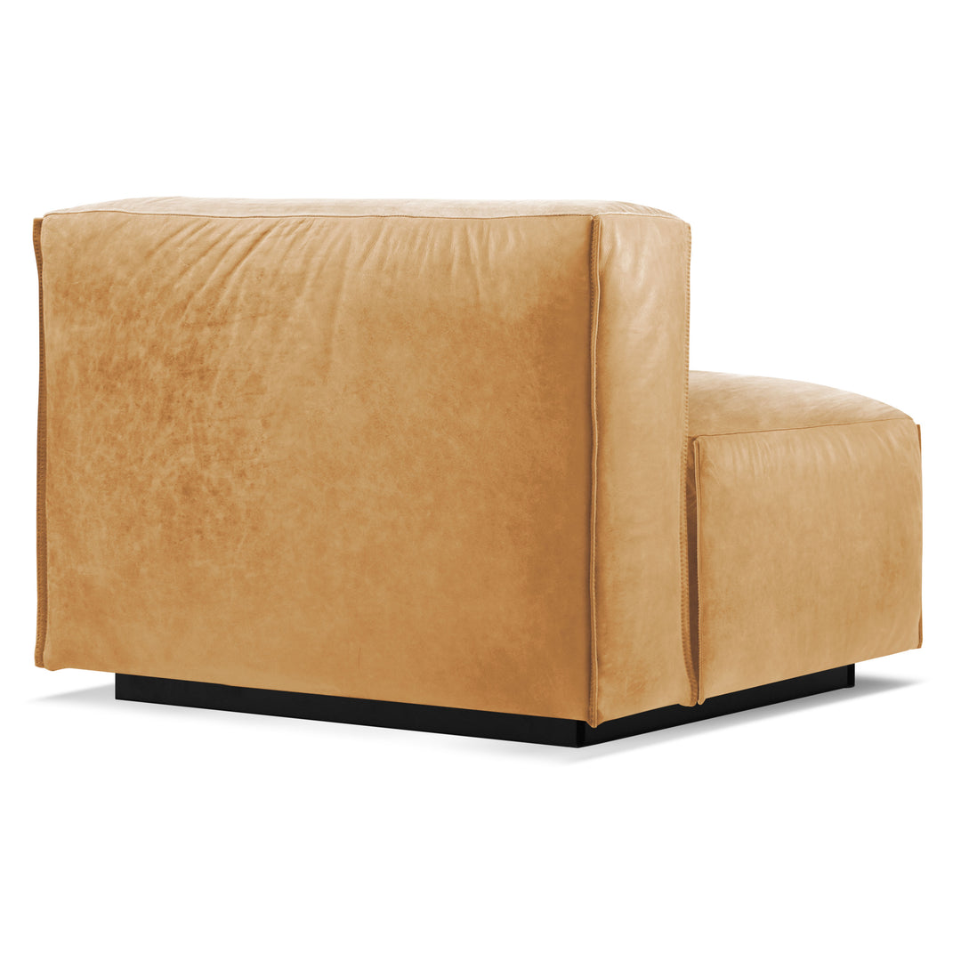 Cleon Armless Leather Lounge Chair