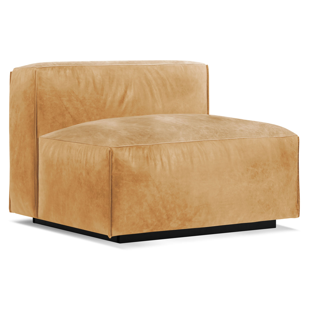 Cleon Armless Leather Lounge Chair