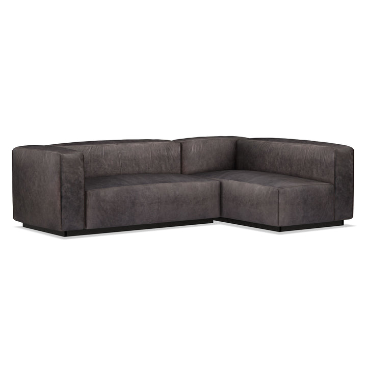 Cleon Small Leather Sectional Sofa