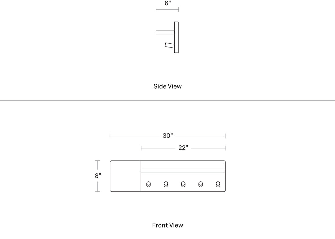 Candid Wall Shelf with Hooks