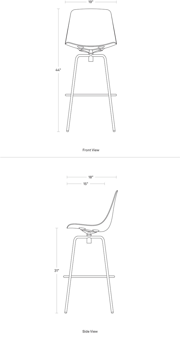 Clean Cut Swivel Barstool