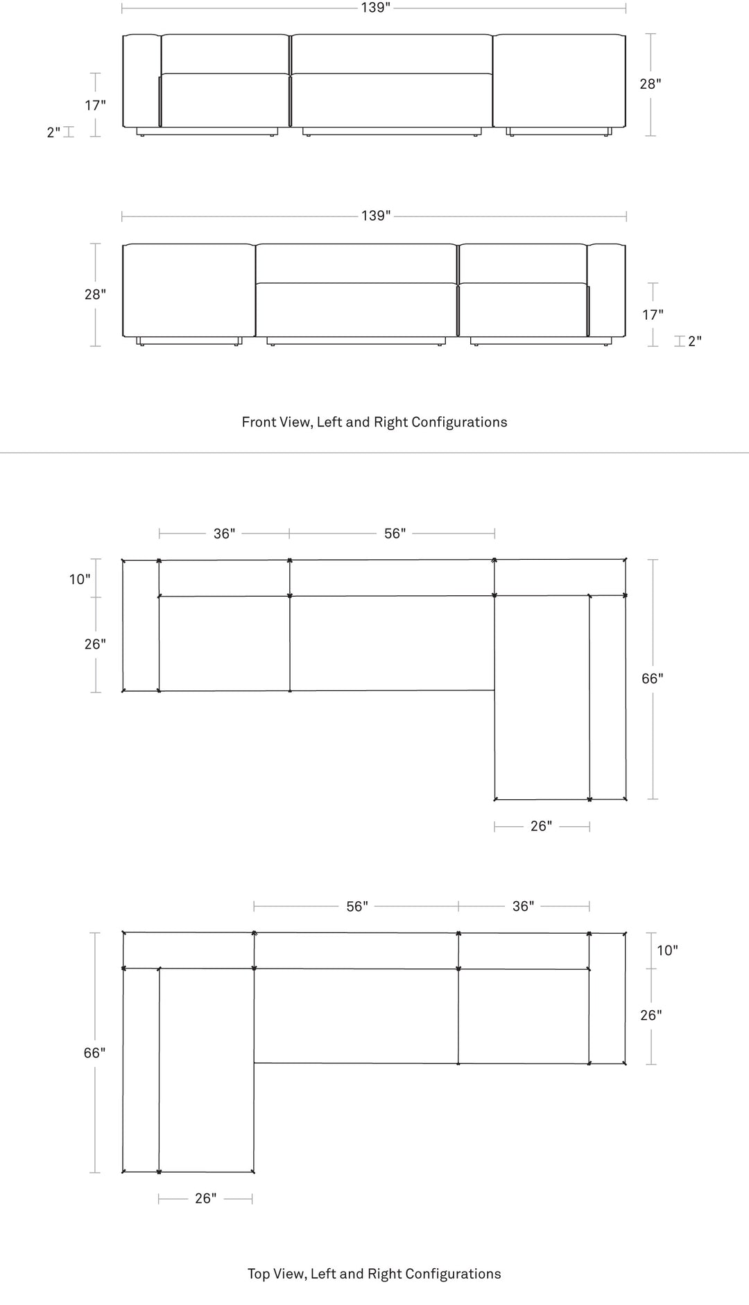 Cleon Medium+ Leather Sectional Sofa