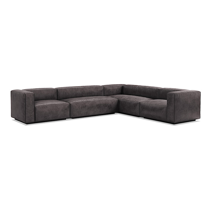 Cleon Large Leather Sectional Sofa