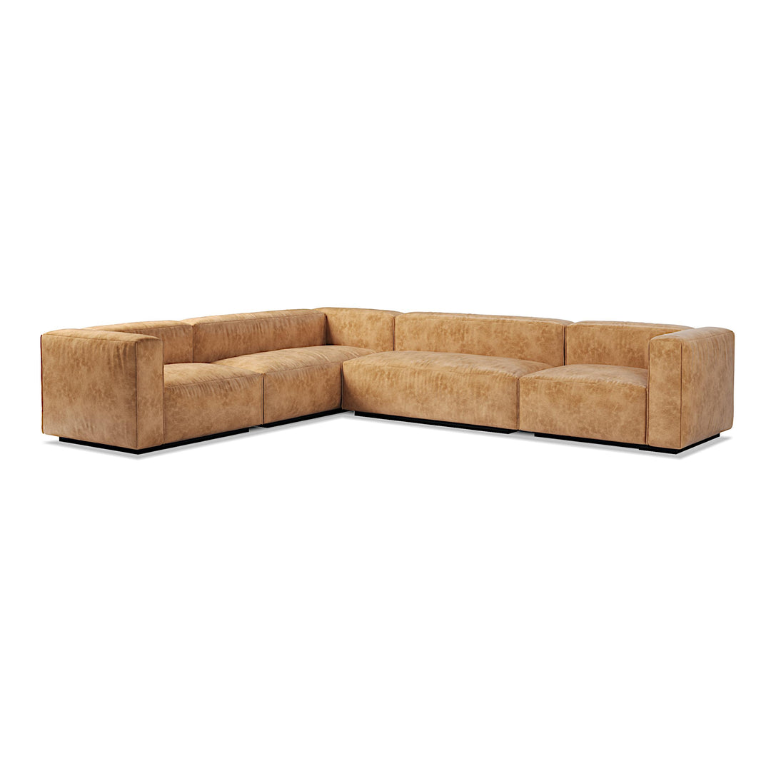 Cleon Large Leather Sectional Sofa